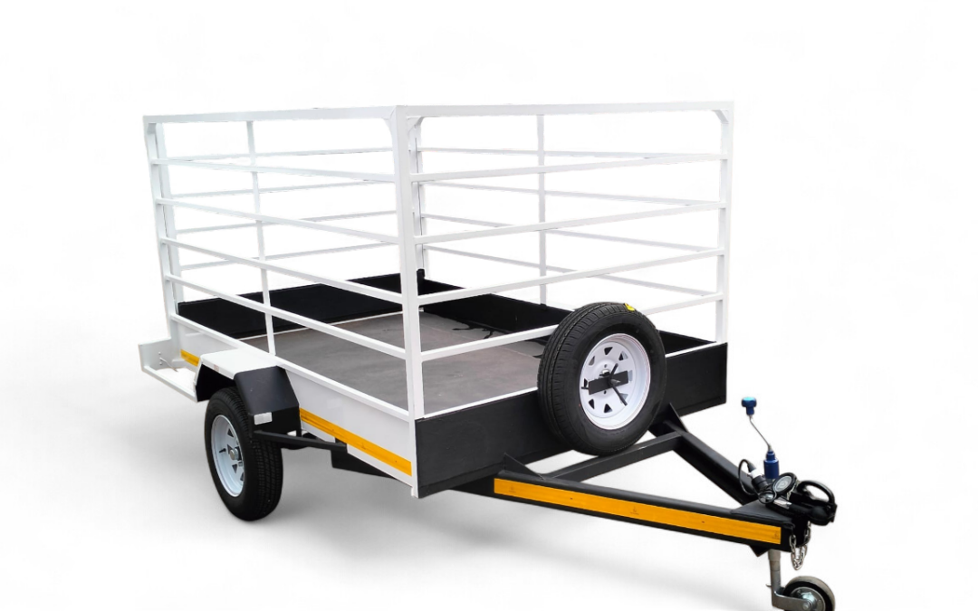 VTec 2.4m x 1.5m Single Axle High Rails Trailer Unbraked
