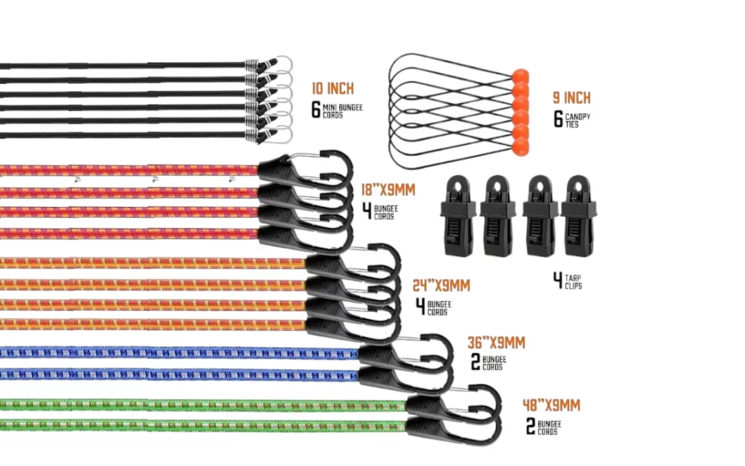 Heavy-Duty Bungee Cord- Multiple Sizes